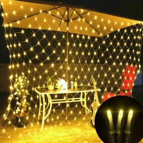 220V LED Net Mesh Fairy String Light 1.5x1.5M 3x2M 6x4M Garland Window Curtain Christmas Fairy Light Wedding Party Holiday Light