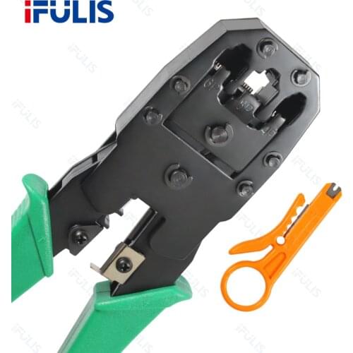 HT-315 Clamp Network Cable Crimping Set Scissors Wire Stripping Pliers Small Computer Clamping Head Engineering Port Dual-use