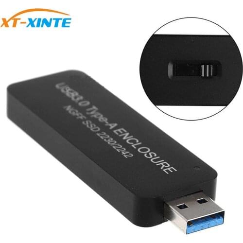 M2 SSD Case USB3.0 to M.2 SSD Enclosure B Key USB Plug & Play for NGFF SATA 2230 2242 HDD Solid State Drive External Mobile Box