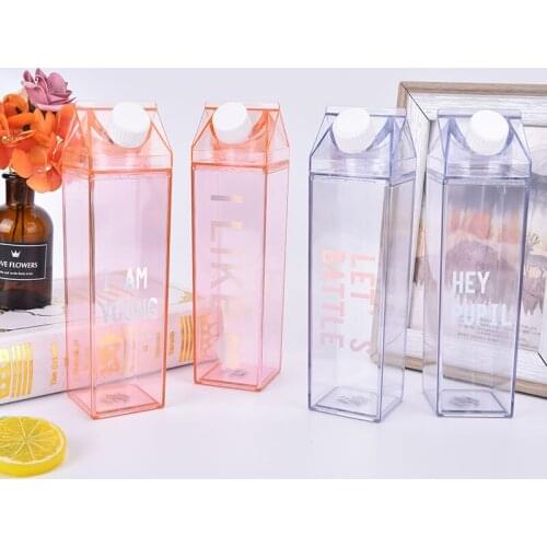 Creative Transparent Plastic Girl Water Bottle Fashion Strawberry Transparent Milk Container Juice Water Cup New