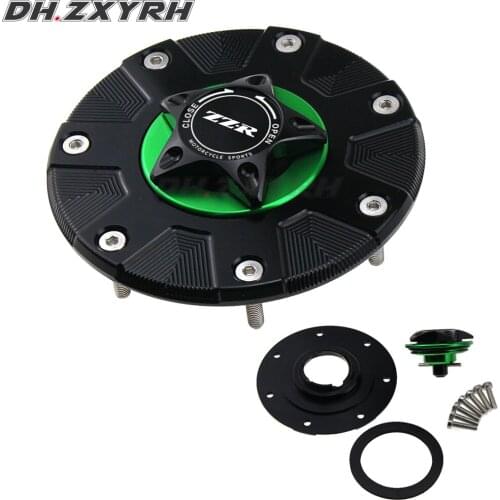 ZZR Gas Fuel Tank Cover for Kawasaki ZZR400 ZZR600 ZZR1100 1993-2006 Motorcycle Accessories CNC Aluminum Oil Cap Motorbike
