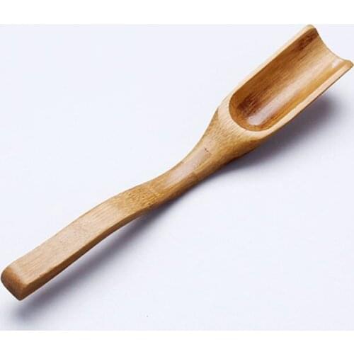 50pcs/lot Retro Style Teaspoon Tea Scoops Natural Bamboo Tea shovel Delicate Spoon for Tea Honey Sauce Tea Accessories L 18cm
