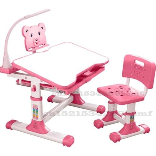 Children Desk Chair Set Multifunctional Study Table Ergonomic Student Adjustable Writing Desk Desktop Combination Tables Chairs