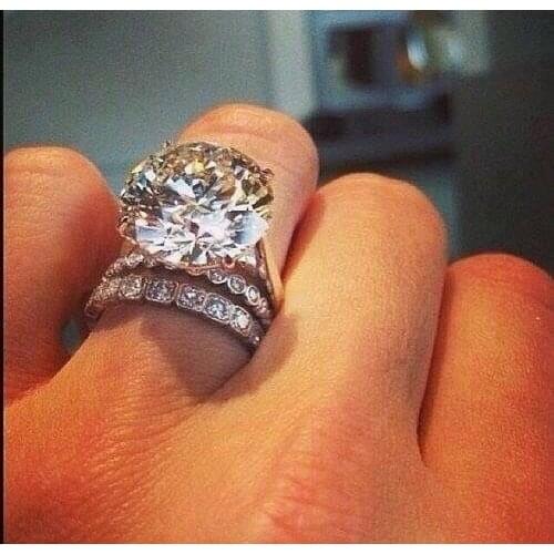 Carofeez Fashion Crystal Zircon Women Rings Set Elegant Ring For Women Bride Engagement Wedding Band Girl Gift