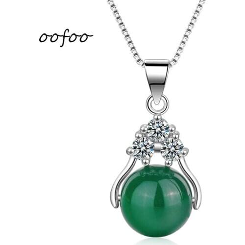 Natural Green Chalcedony Round Glass gem Lady Pendant Necklace Chinese Style Carved Charm 2020 Jewelry Womens Amulet Gift