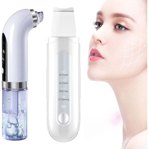 Electric Small Bubble Blackhead Remover Ion Skin Scrubber Pore Acne Removal Nano Facial Steamer Ultrasonic Face Cleansing Brush