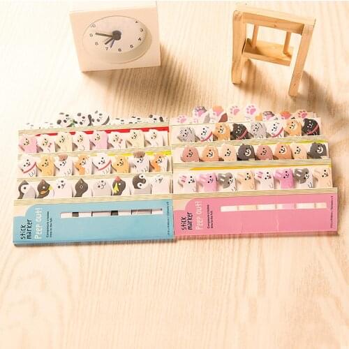 2021 NEW Kawaii Stationery shop cute note paper animal bookmark self-adhesive note paper school school supplies message sticker