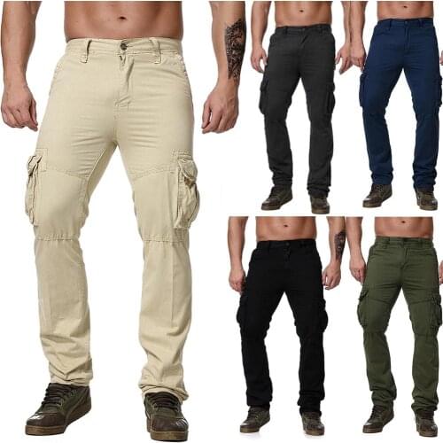 Fashinable male pants streetwear pure color cargo pants 2019 new mens summer trousers sweat pants casual pants male joggers