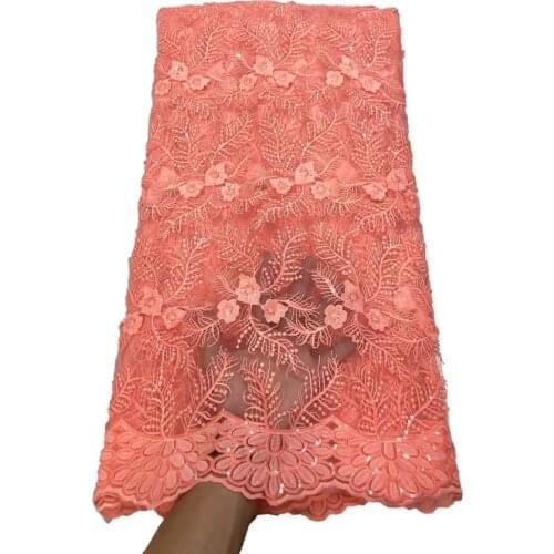 Green African Beaded Lace 2021 French Nigerian Lace Fabric Bridal High Quality Swiss Embroidery Net Tulle Lace Fabric 5yard