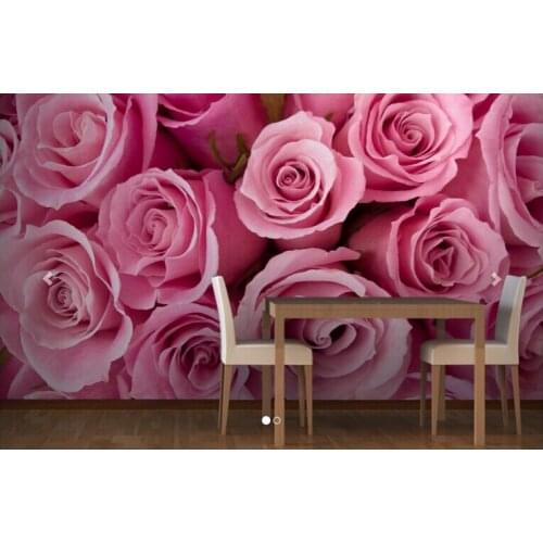 Custom papel DE parede floral, Pink Rose Pattern Mural used in the sitting room the bedroom TV wall vinyl papel DE parede