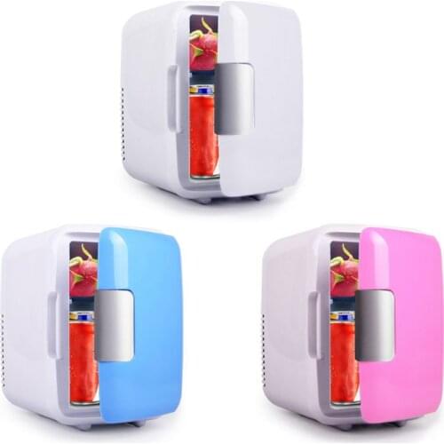 4L Portable Car Use Refrigerators Ultra Quiet Low Noise Car Mini Refrigerators Freezer Cooling Heating Box Fridge