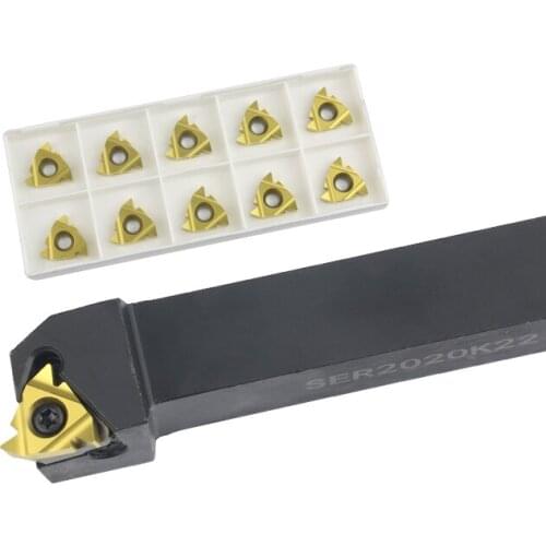 SER/L2020K22, SER/L2525M22, SER/L3232P22, SER/L2525M27 External Thread Turning Tool rod 11IR/ER Carbide blade CNC Lathe Holder