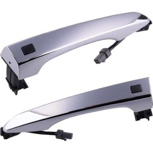 1 Pair Car Exterior Front Door Smart Key Handle Chrome 82651D3710 82661D3710 Fit for Hyundai Tucson 2016 2017 2018 2019