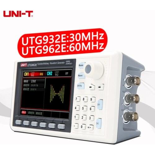 UNI-T UTG932 UTG962E Function arbitrary waveform signal generator 60MHz 30MHz 2-channel function / Arbitrary Waveform Generator