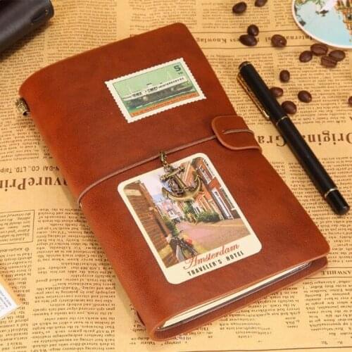 Vintage Spiral Travel Blank Notebook And Journals Dairy Weekly Planner Journey Memo Note Office School Stationery