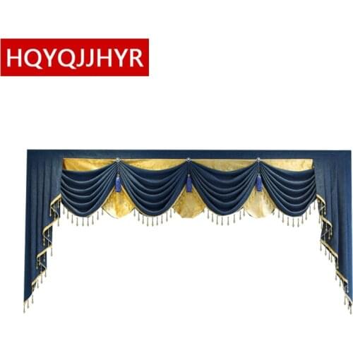 European-style high-end Valance customization for living room bedroom apartment hotel kitchen curtain top decoration