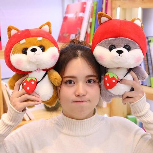 Japan Dressing Shiba Inu Stuffed Animal toys took off hood Crossbody Bags Cat Rabbit Elephant Cosplay Dog Doll