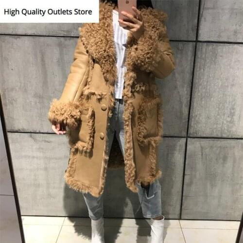 Ladies suede jacket lambskin jacket women shearling jacket