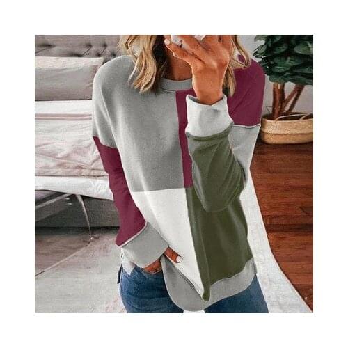 Oversized Hoodies Women Autumn Winter Pullovers Contrast Color Long-sleeve Clothing Casual Female Sweatshirt Nuestras sudaderas