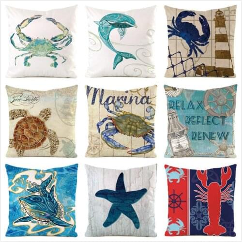 45cm*45cm Starfish from the oasis imitated silk fabric throw pillow covers couch cushion cover home decorative pillows