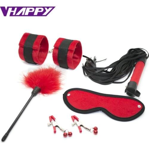 5pcs/set Quality short plush sex toys for couple flirt toys adult games Sex Toy role-playing fun suit Sexual bondage props 6023A