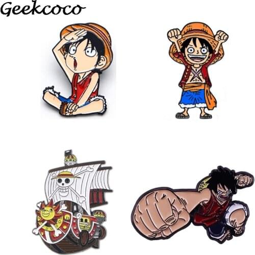 J1823 Geekcoco Anime Punk Metal Enamel Pins Brooch For Backpack Badge Clothes Cosplay Pins Gifts