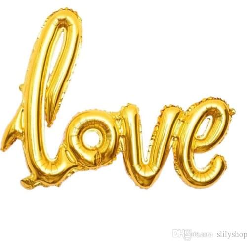 Ligatures Love Champagne Red Balloons Aluminium Foil Balloon Helium Ballons Birthday Wedding Valentine Party Decoration