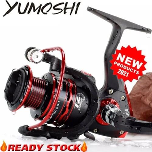 Yumoshi 1000-7000 17kg Max Drag 5.2:1 Metal Spinning Metal rocker Fishing Reel Carp Wheel Metal wire cup
