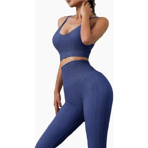 New Seersucker Yoga Fitness Suit Jacquard Womens Butt-Lift Underwear