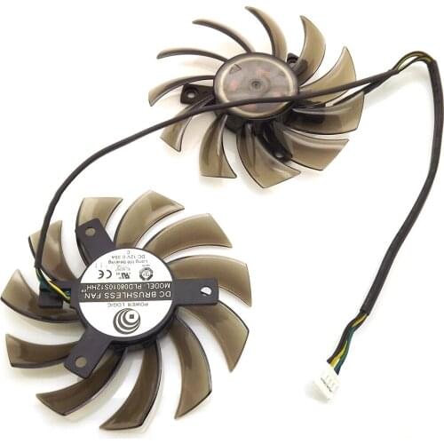 PLD08010S12HH 75mm 12V 0.35A For MSI GTX 560 570 580 R6770 R6870 R6950 Twin Frozr II Video Card Dual Fan
