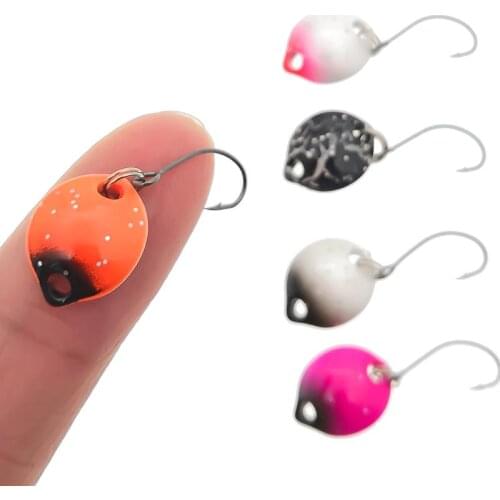 1Pcs 1.4cm 1.8g Mini Wobbler Sequin Spoon Lure Hard Bait Spinnerbait Isca Artificial Pesca Wobblers Fly Fishing Tackle 5 Colors