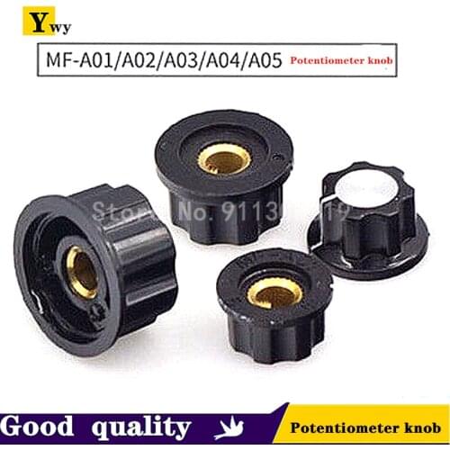 5PCS Potenciómetro WH118 WX050, MF-A01 MF-A02, MFA-A03, MF-A04, perilla potenciómetro de baquelita, diámetro del orificio de 6MM
