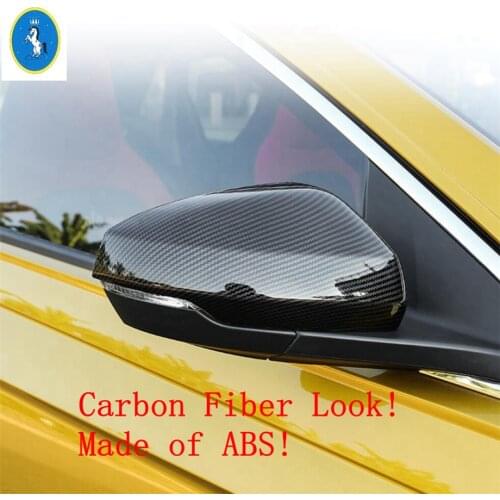 Yimaautotrims Auto Accessory Rearview Mirror Protector Back Up Mirrors Shell Cover Trim Fit For VW Volkswagen Polo 2019 2020 ABS