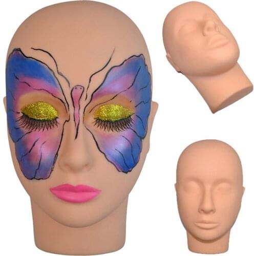 No Make-up Mannequin Head without Hair for Massage Hairstyle Making Up Display Cosmetology Manikin Training Head T-pins