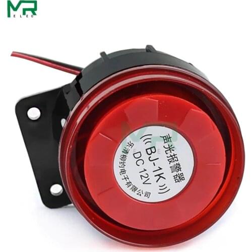 BJ-1 high decibel anti-theft alarm 12V / 24V / 220V with strobe signal light alarm