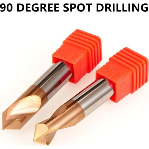 Tungsten Carbide Steel spot Center drill bit cnc Hole Coated Chamfering milling Tools 90 Degree aluminum Metal lathe cutter 1pc
