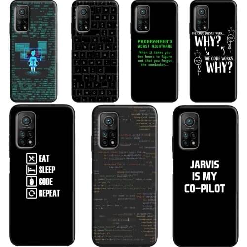 Coding Programmers code Case POCO X3 Pro F3 F1 F2 M3 Pro Cover For Xiaomi Mi 11 Lite Ultra Note 10 Mi 9T 10T Pro