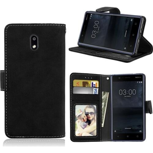 Wallet case For Nokia 3 Flip Cover For Nokia3 Matte Leather Stand Holder Cases For Nokia 3 Magnetic Shells Silicone 3 Card Slot