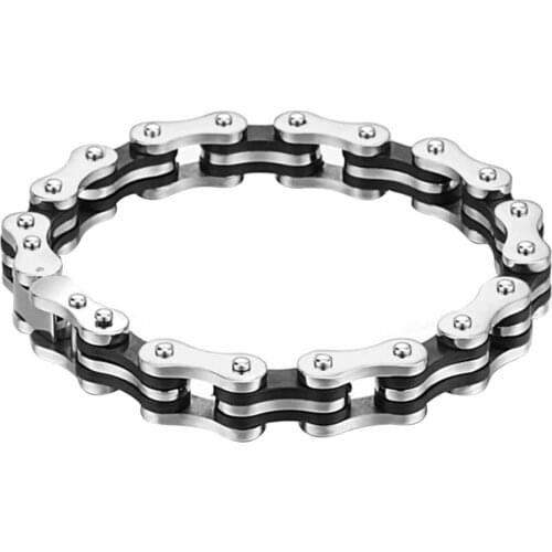 Men Biker Bicycle Motorcycle Chain Bracelet Bangle Punk Titanium Steel Bracelet Men Bangle Men Valentines Day Gifts
