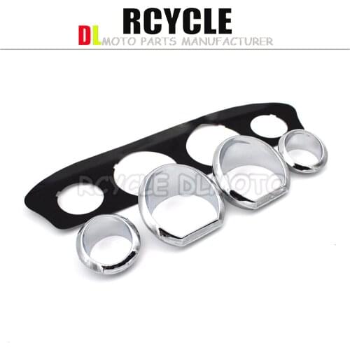 Chrome Inner Fairing Trims Kit Gauge Radio Bezel Speaker Cover Trim For Harley Touring Electra Street Tri Glide 2014-2016