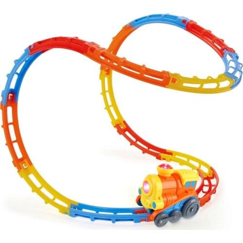 Tumble Track Train Play Set, with Lights and Sound, Roller Coaster Rails, 23 Pieces