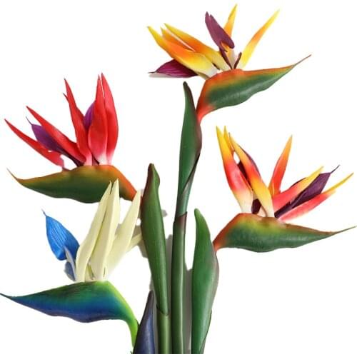 80cm Artificial Bird of Paradise Flower Decorative Fake Plastic Faux Plants Hotel Office Room Christmas New Year Home Decor