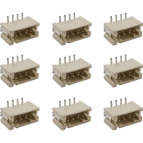100/50Pcs JST PH 2.0 4P Female Jack Cable PH2.0 Pitch 2.0mm 4 Pin Vertical SMD Male Plug Terminals Shell Connectors
