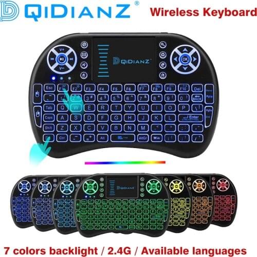 I8 2.4GHz Backlit keyboard supports multiple languages suitable for smart TV set-top boxes mini pc