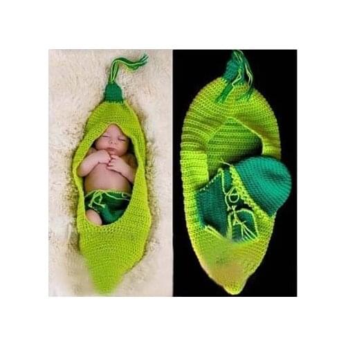 Fashion Baby Peasecod Costume Sets Infant High-quality Comfortable Handmade Knitted Photography Clothing Holiday Decoration
