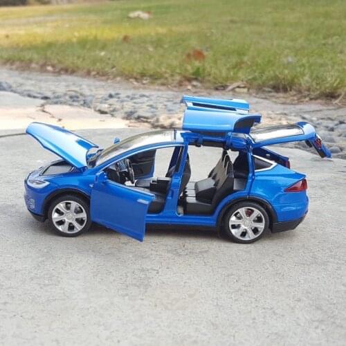 2021 Hot Sell 1:32 Tesla MODEL X MODEL3 Alloy Light and sound Car Model Kid Toys For Children Gifts Boy Toy