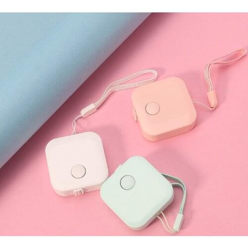 1.5m*7mm Candy Color Small Plastic Retractable Tape Measure Office School Supply M17F