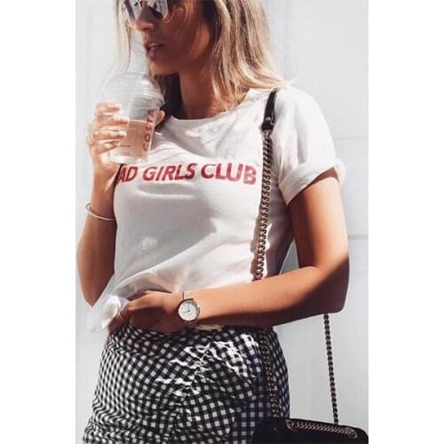 Bad girls club t shirt grunge tumblr Feminina quote camisetas aesthetic graphic street style women funny vintage 90s tees tops
