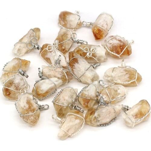 Natural Stone Pendants Irregular Original Crystal Stone Necklace Accessories Charm for Jewelry Making Bracelet Earrings Gift