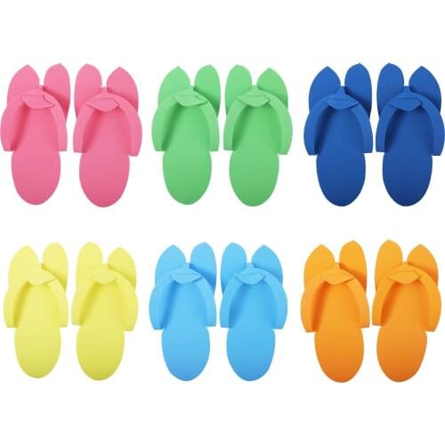 BNG 12pairs/lot Disposable Spa Pedicure Slippers Comfortable Convenient Nail Art Salon EVA Foam Material Flip Flop Foot